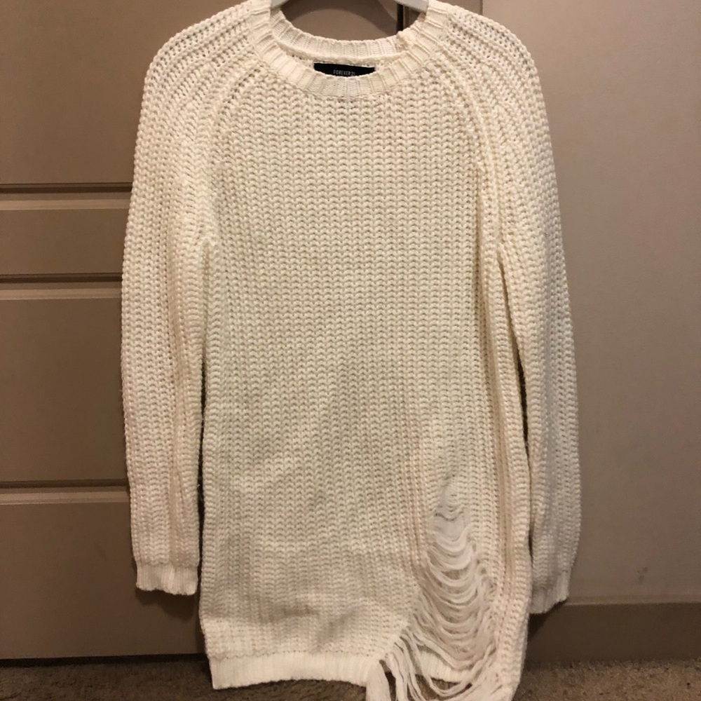 Size small Forever21 distressed sweater dress